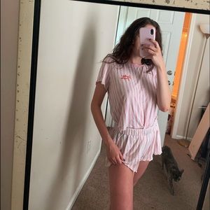 Pink & White Pajama Set